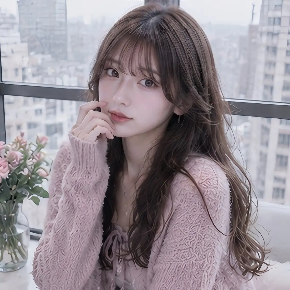 ロング カット 池袋/前髪/顔周り 🎀髪質改善おばかんのヘアスタイル