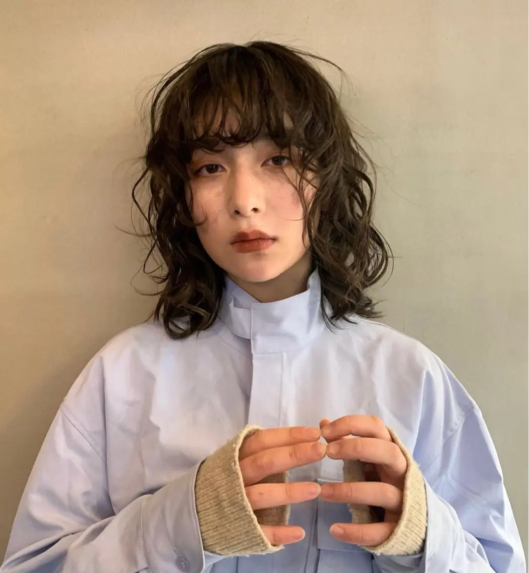 ミディアム パーマ パーマ トリートメント 長江 績のヘアスタイル