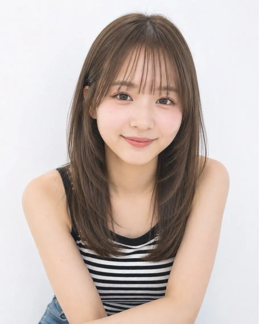 セミロング カラー 透明感カラー グレージュ モカグレージュ ヘアカラー début/ 裕登のヘアスタイル