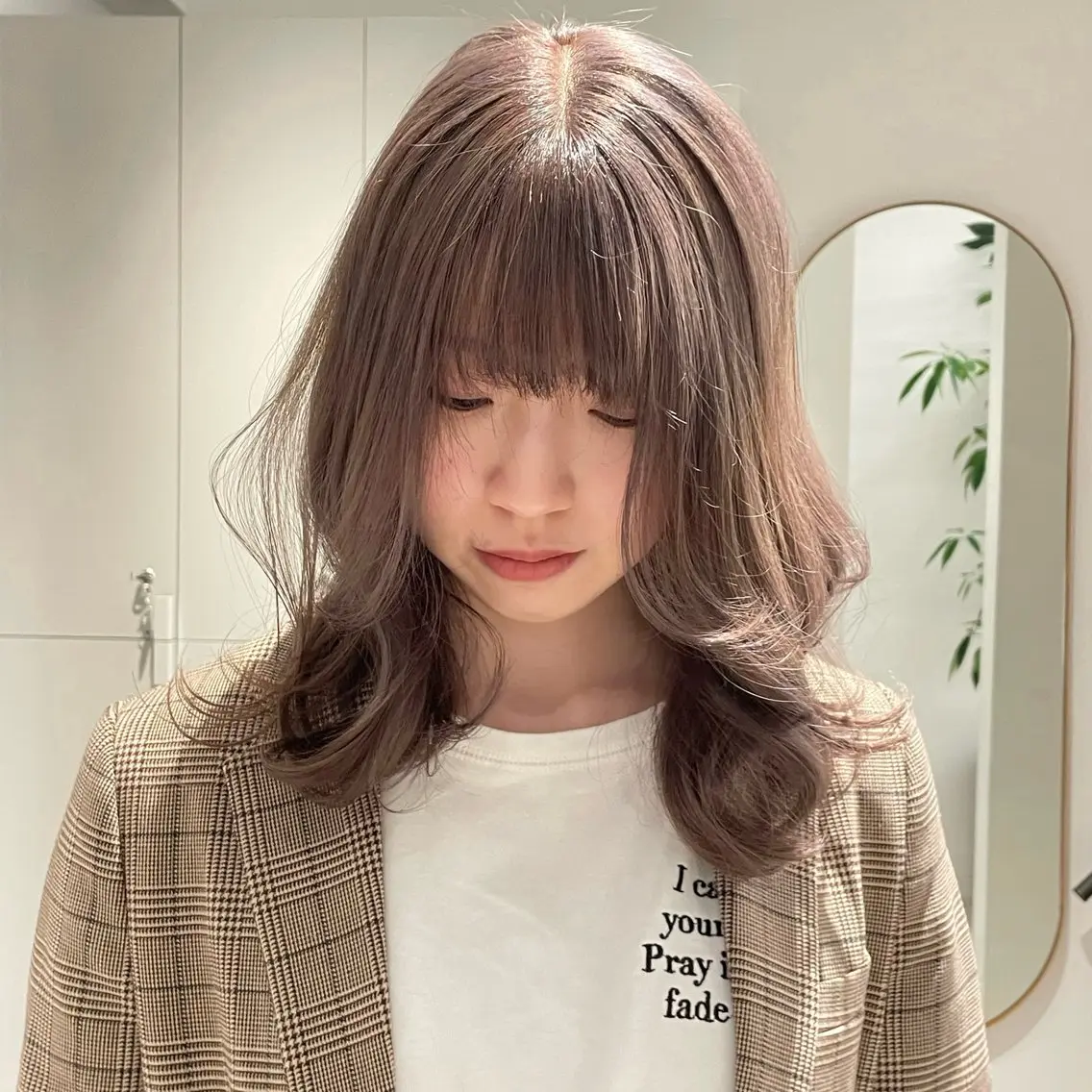 ミディアム 盛れる透明感カラー momokaのヘアスタイル