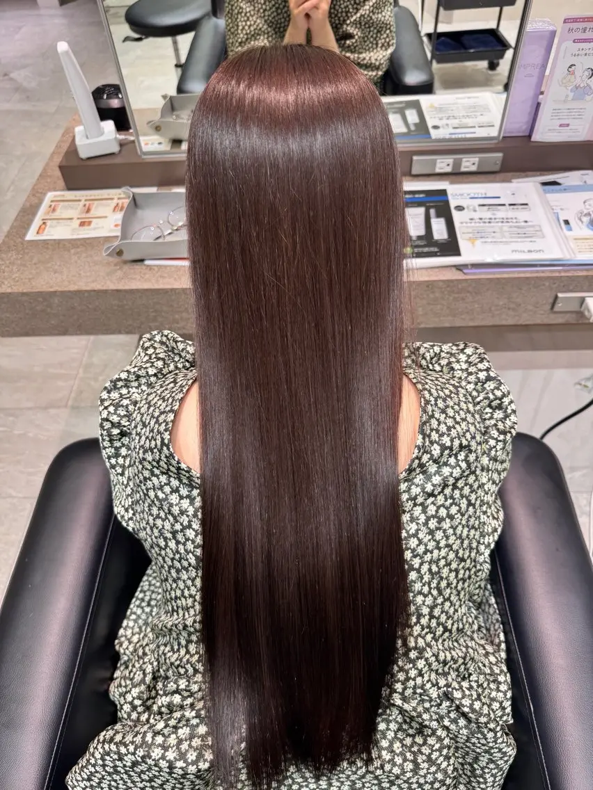 【2回目以降の方☘️縮毛矯正】ツヤツヤ✨️ストレート((カット不可😭の写真