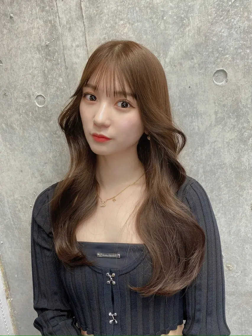 ロング レイヤーカット トリートメント 韓国/ワンホンヘア 髪質改善/MaCoのヘアスタイル