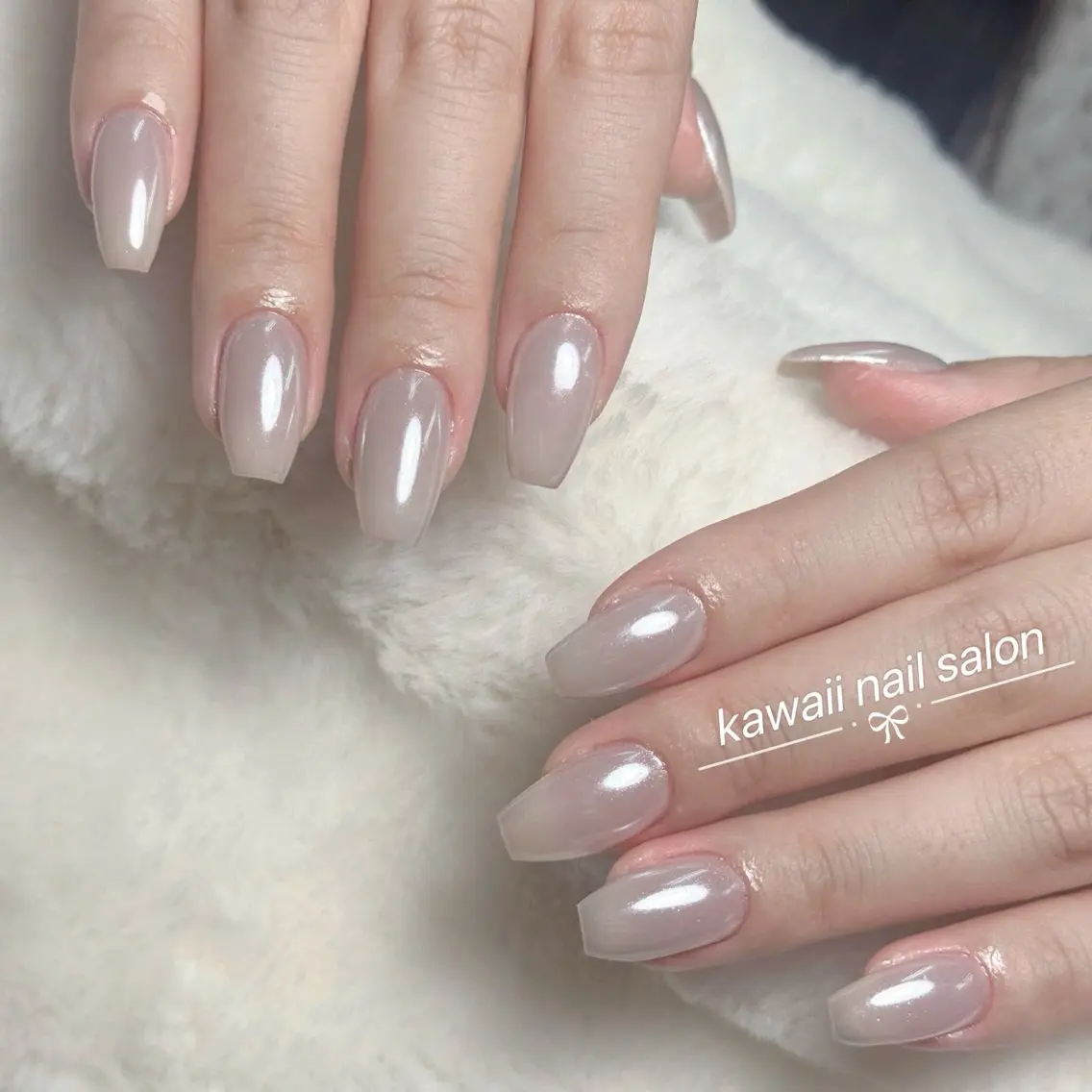ネイル アニマル柄 長さ出し フレンチネイル グラデーション キラキラネイル Kawaii Nail Salonのネイルデザイン