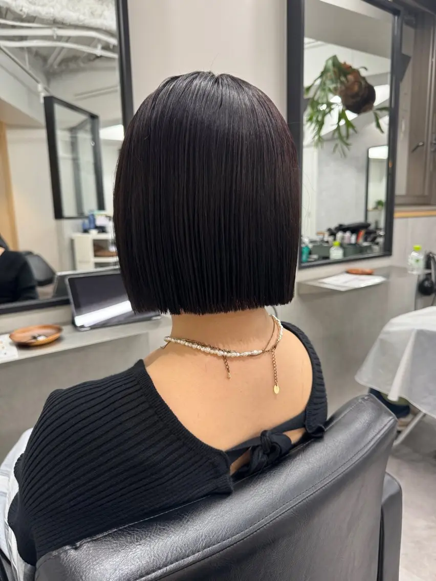 ショート カラー カット トリートメント ボブ/レイヤーカット 縮毛矯正/コウキ新宿のヘアスタイル