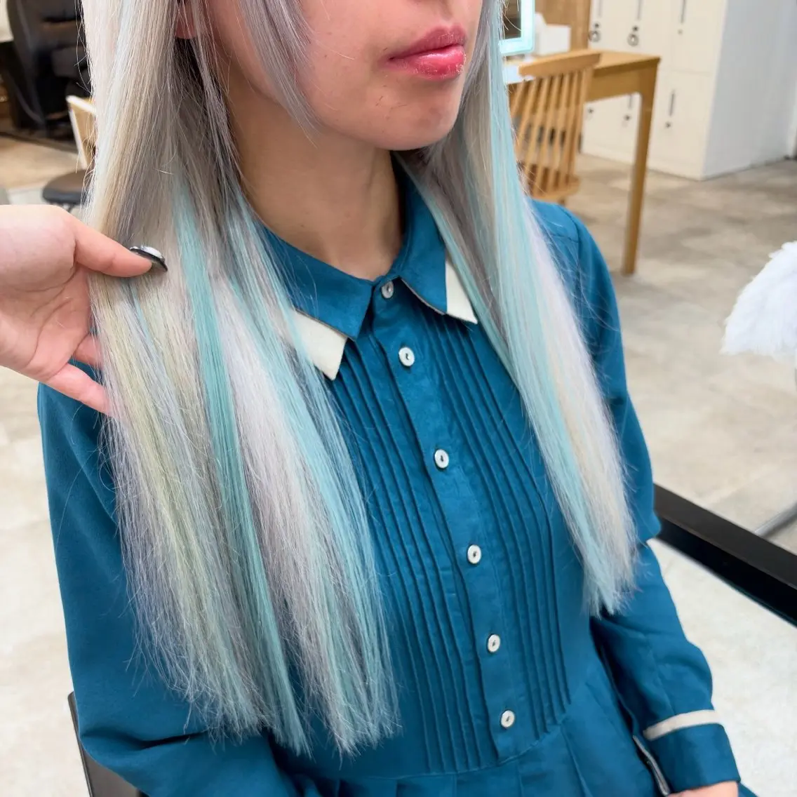 ロング カラー エクステ エクステ ヘアセット 渋谷🩶ハイトーン 🩶FUMUのヘアスタイル