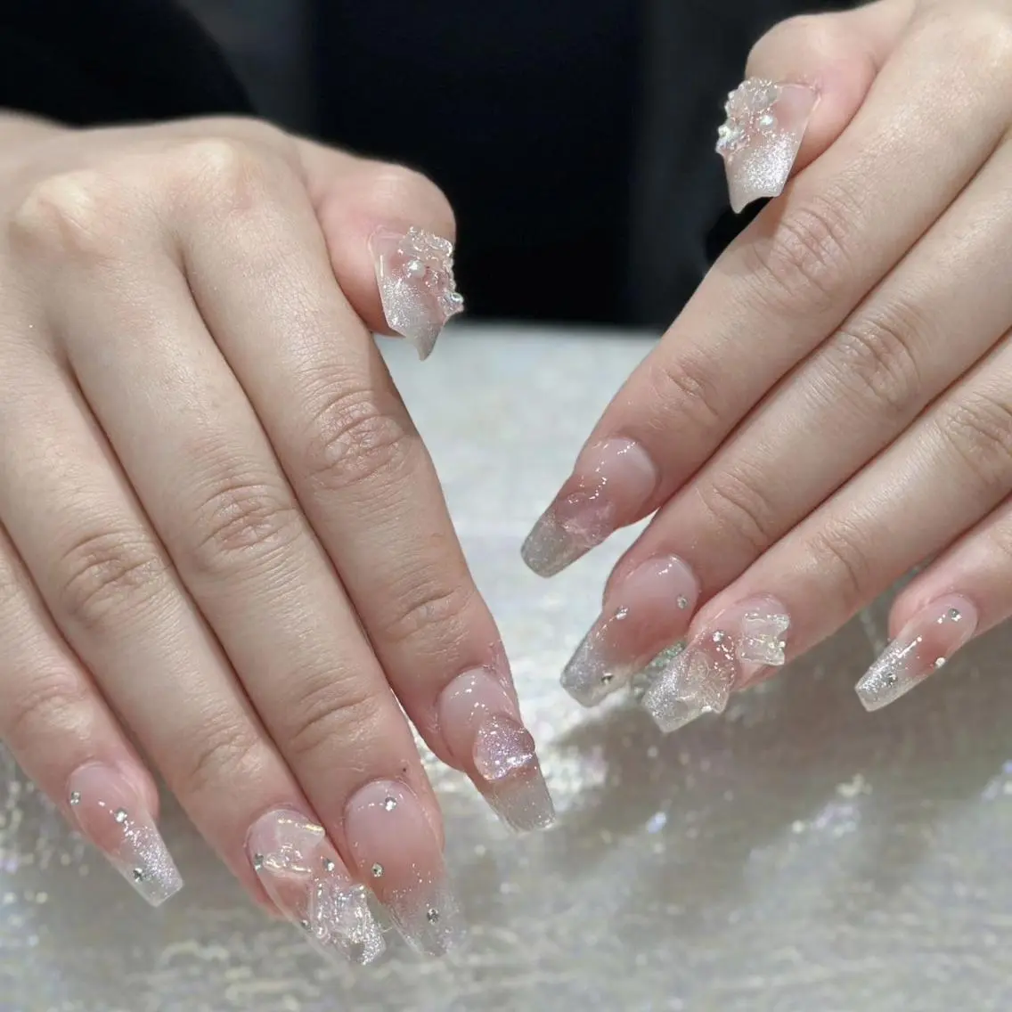 ネイル アートネイル 長さ出し ネイルチップ Queen‘s なんのネイルデザイン