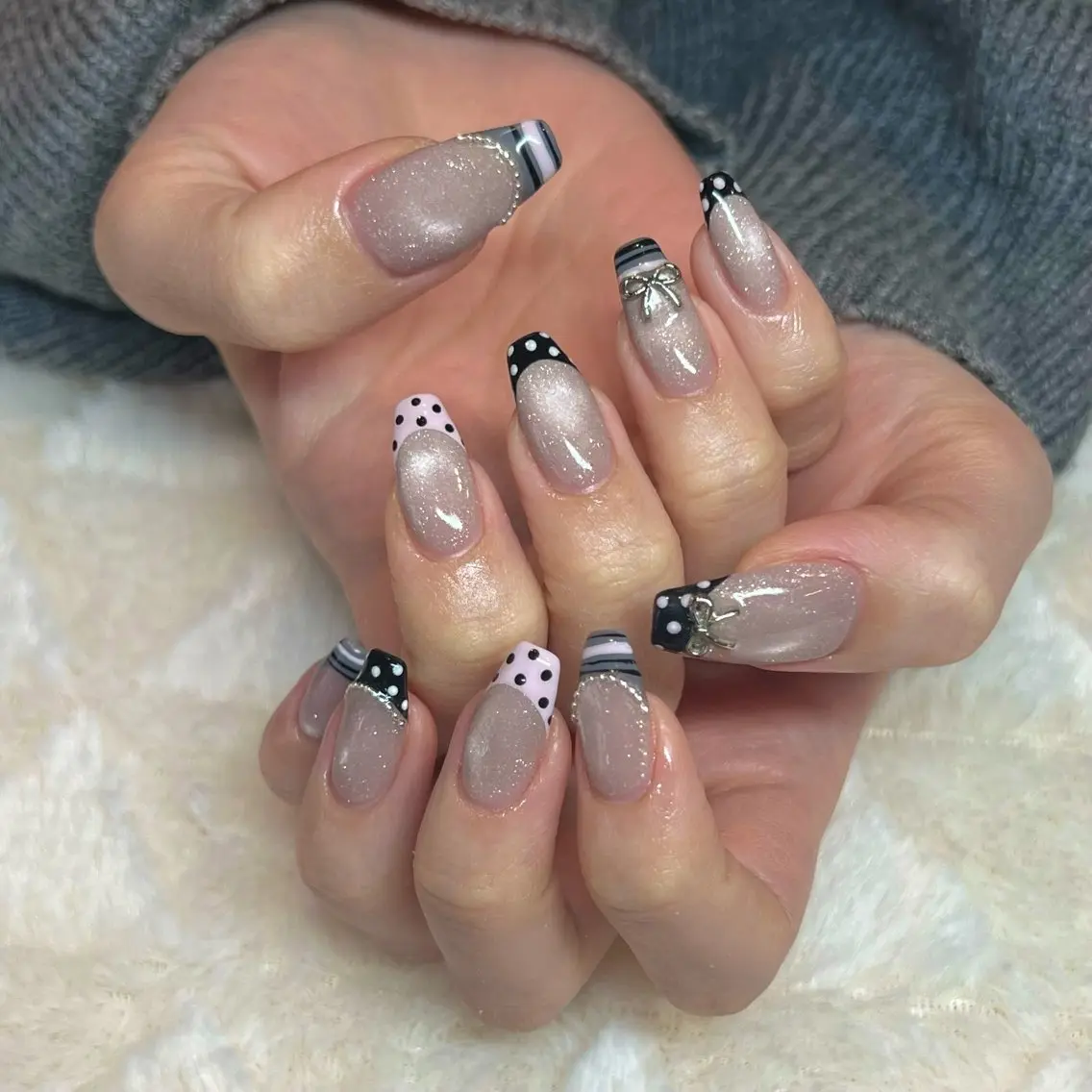 ネイル ハンドネイル 韓国🩶Y2Kネイル 💫くれはのネイルデザイン