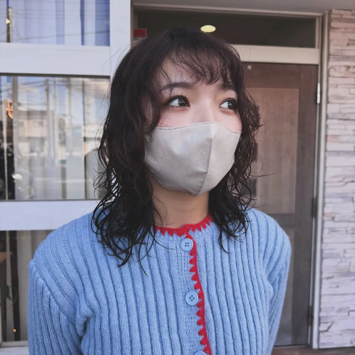 ミディアム パーマ カット パーマ パーマモデル募集中 渥美翔人のヘアスタイル