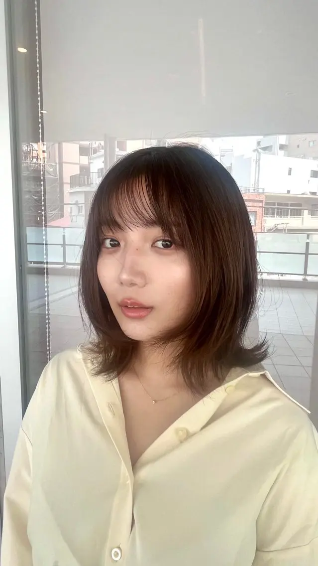 ミディアム ヘアアレンジ 💙まの/ 透明感カラー💙のヘアスタイル