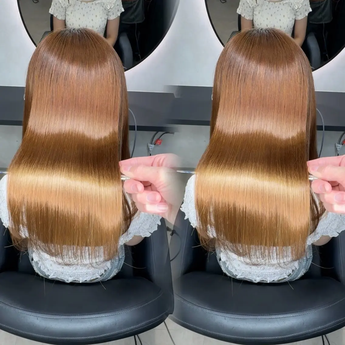 ロング カラー ヘアアレンジ カット 縮毛矯正 トリートメント 新宿 /髪質改善/ レイヤー/ヒュウガのヘアスタイル