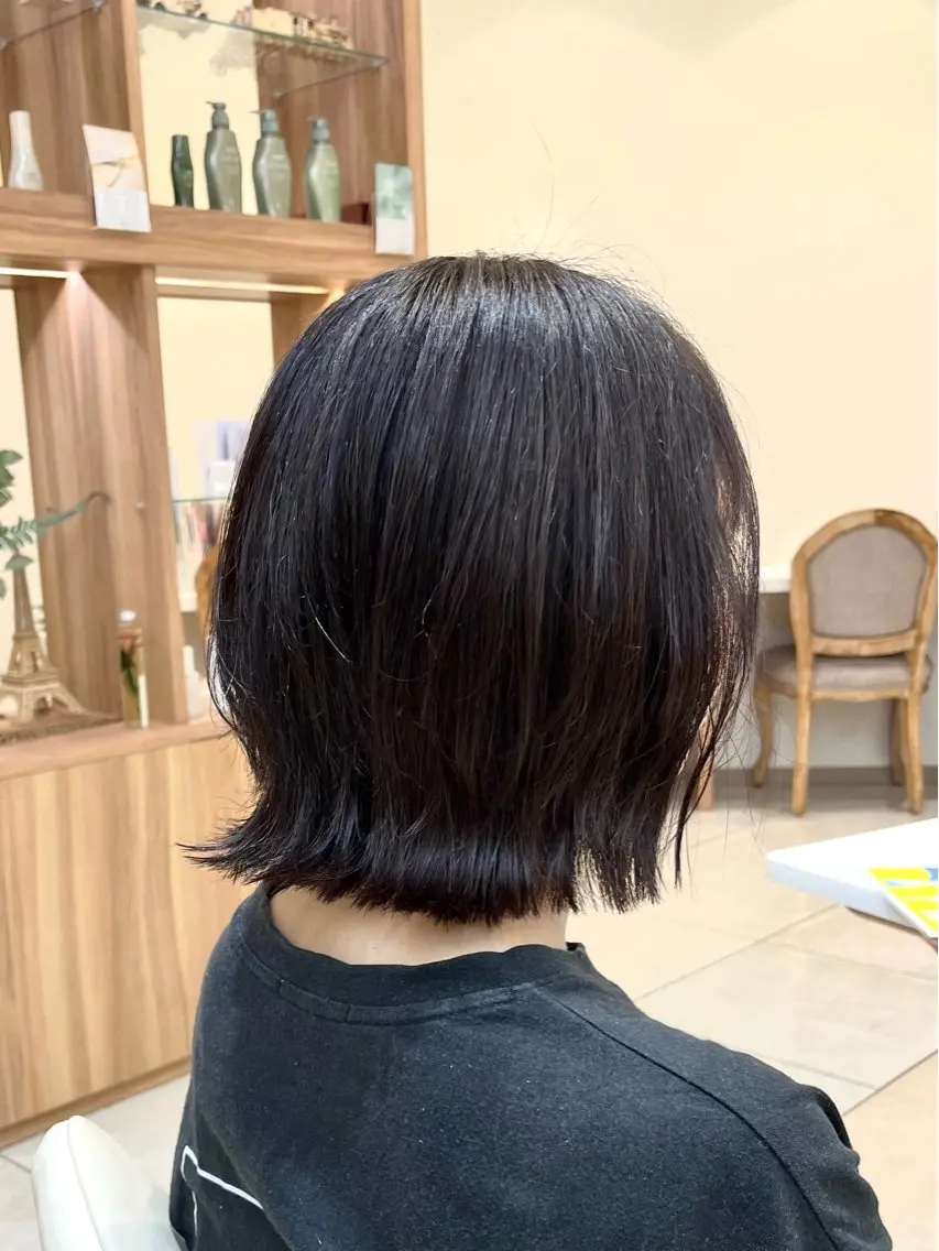 ミディアム ボブレイヤー ボブ レイヤーカット カット ヘアカラー 【くびれボブ】 梅木和也のヘアスタイル