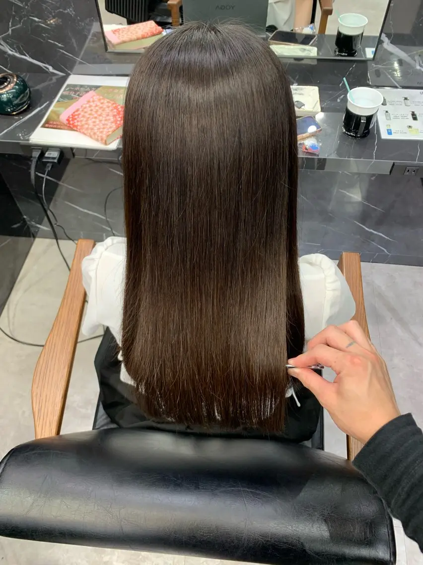 ロング ケアカラー 髪質改善 トリートメント ヘアカラー 大西 魁知のヘアスタイル