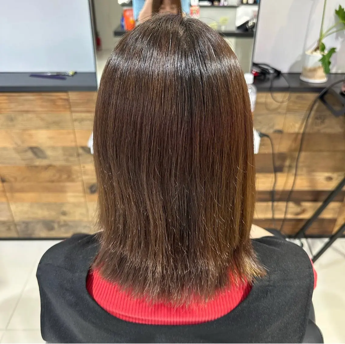 ミディアム パーマ 縮毛矯正／ダブル カラー／はづき☘️のヘアスタイル