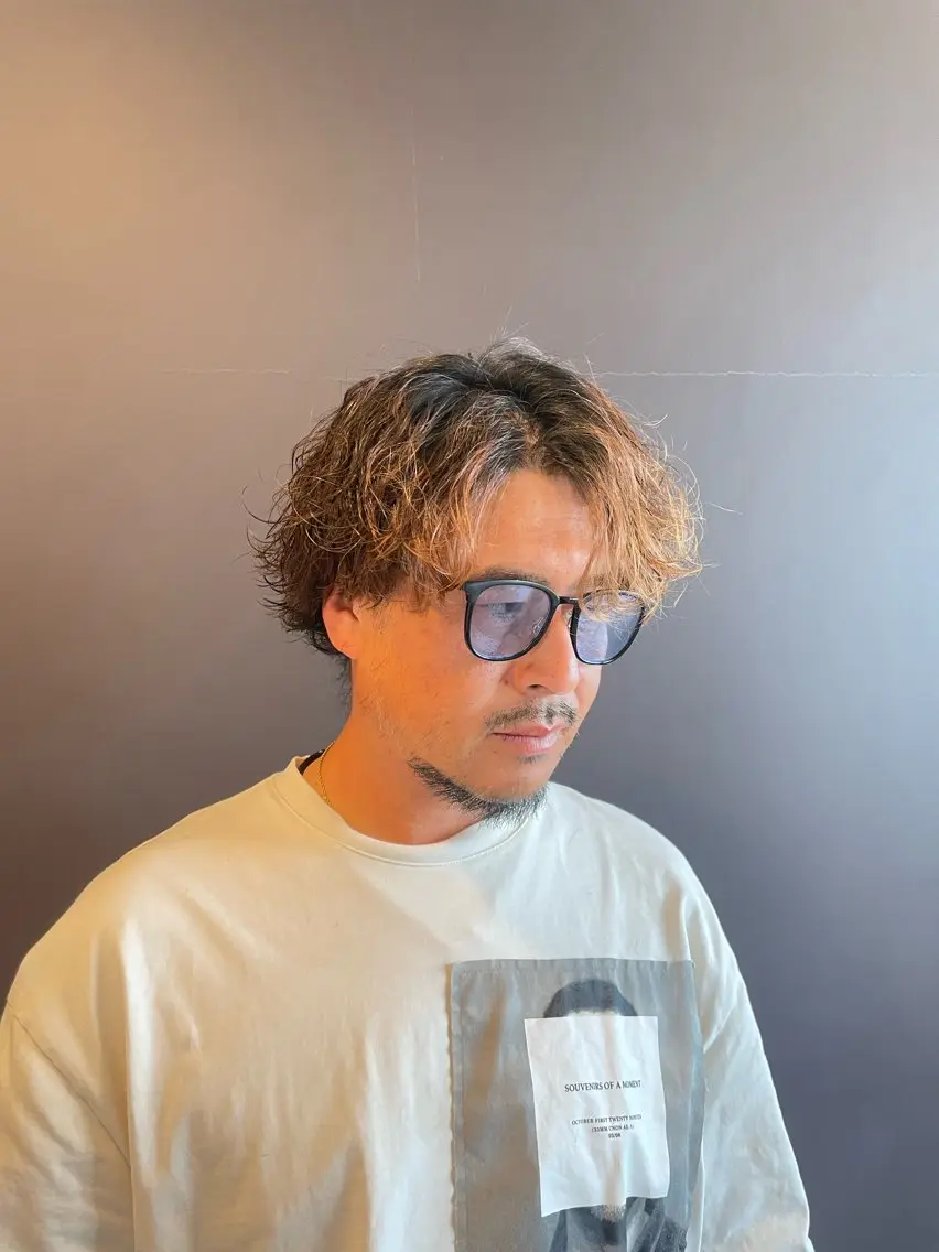 ミディアム パーマ メンズ パーマ指名No.1/ /Ryosuke.のヘアスタイル