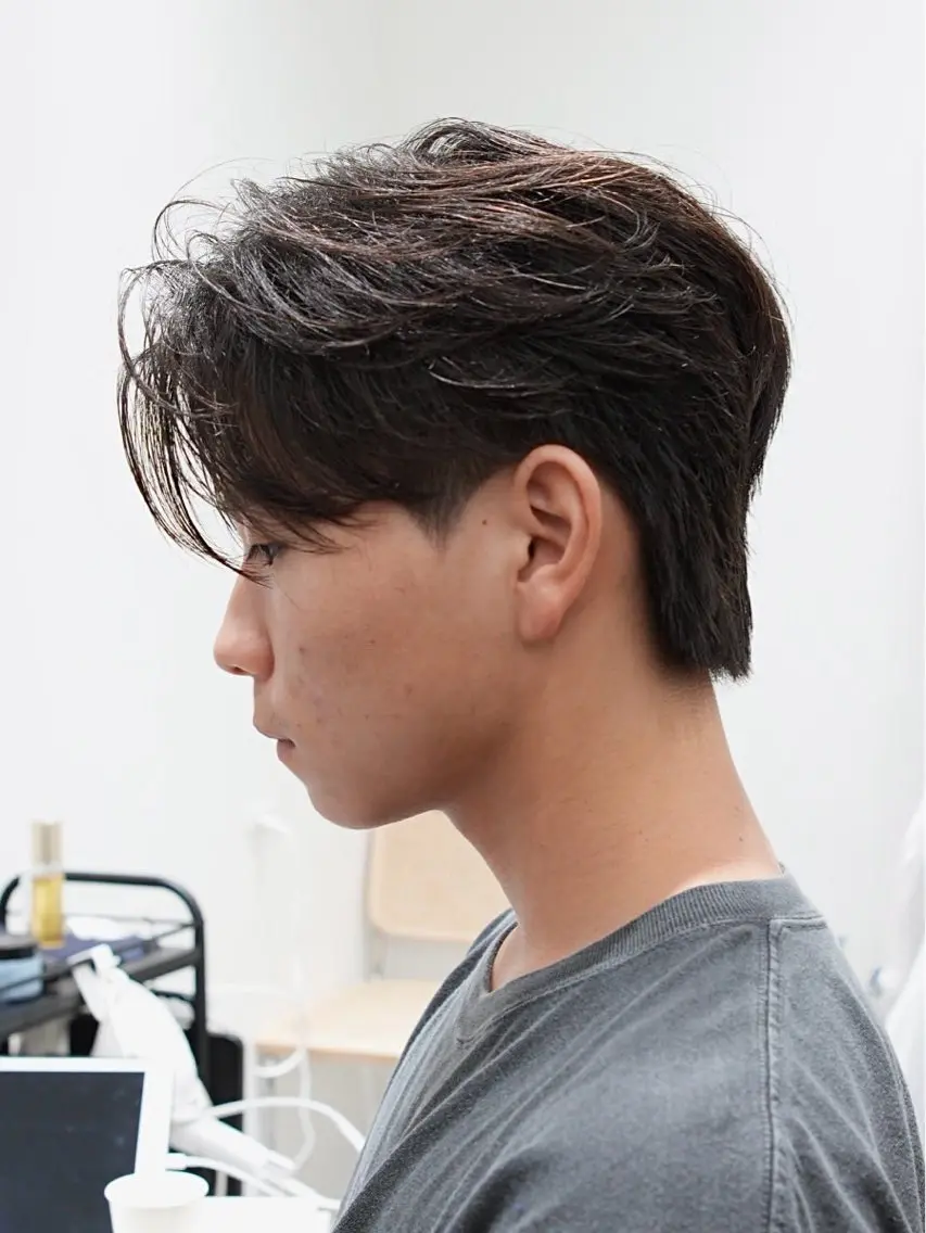 メンズ カット ヘアカラー 横浜/センターパート /takumiのヘアスタイル