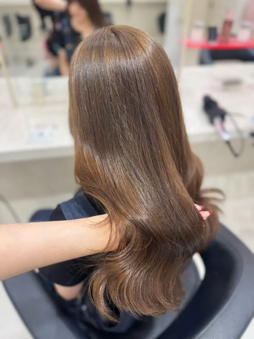 ロング カラー ヘアカラー 🤍韓国大人っぽ ベージュMAI🤍のヘアスタイル