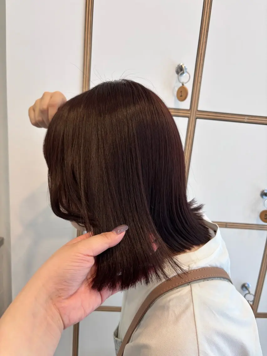 ミディアム ヘアカラー 千田 りんなのヘアスタイル