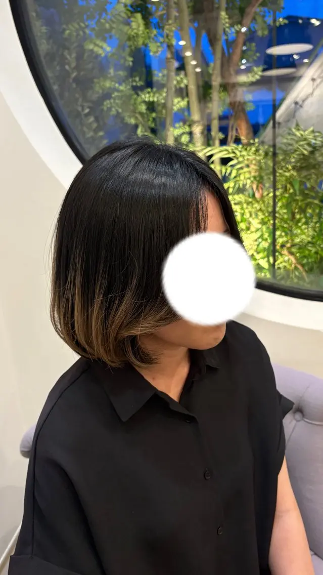 ミディアム 顔周りカット レイヤーカット MAHAE 中司のヘアスタイル