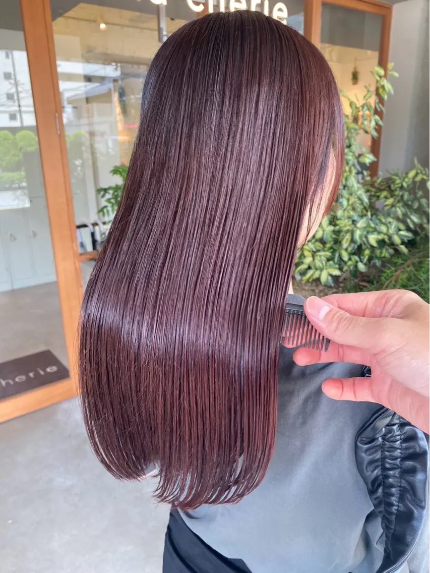 ロング 髪質改善 トリートメント カット トリートメント 荻野結衣/草津 ボブ/レイヤーカットのヘアスタイル