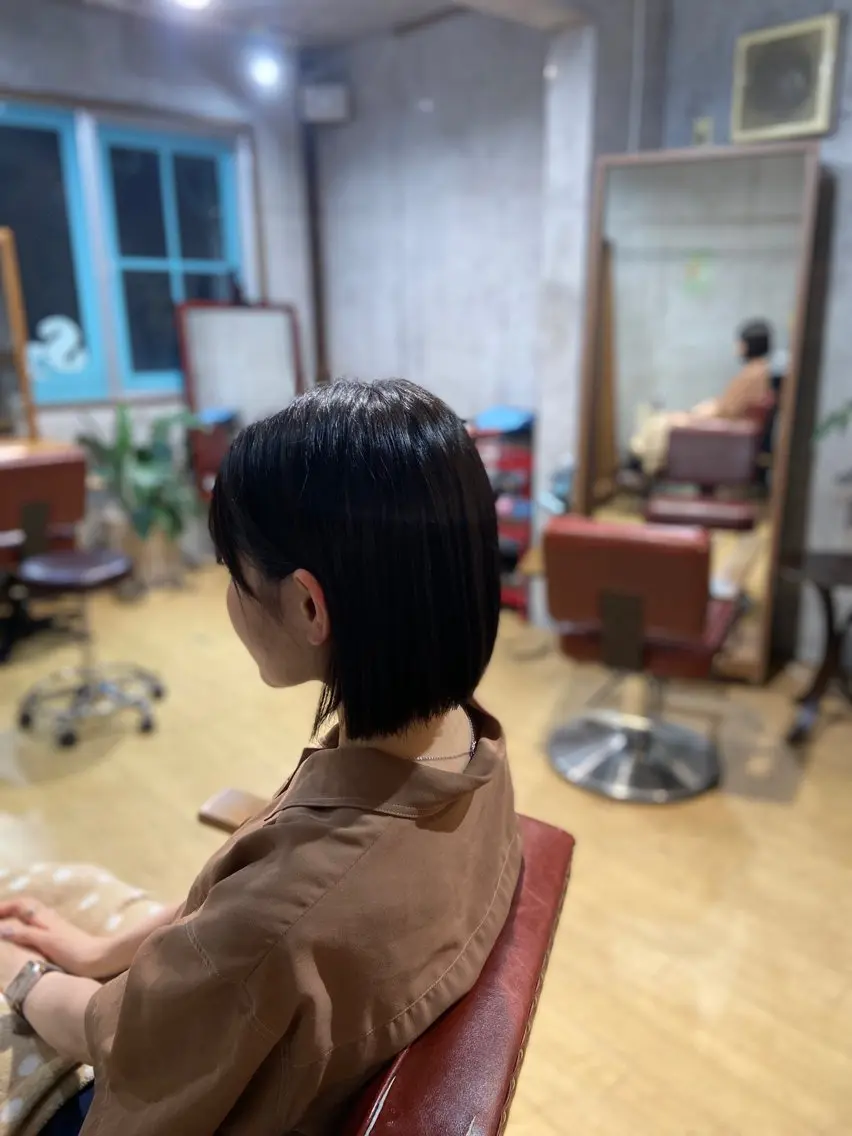 ショート 切りっぱなしボブ ボブ カット 西内 亮太のヘアスタイル
