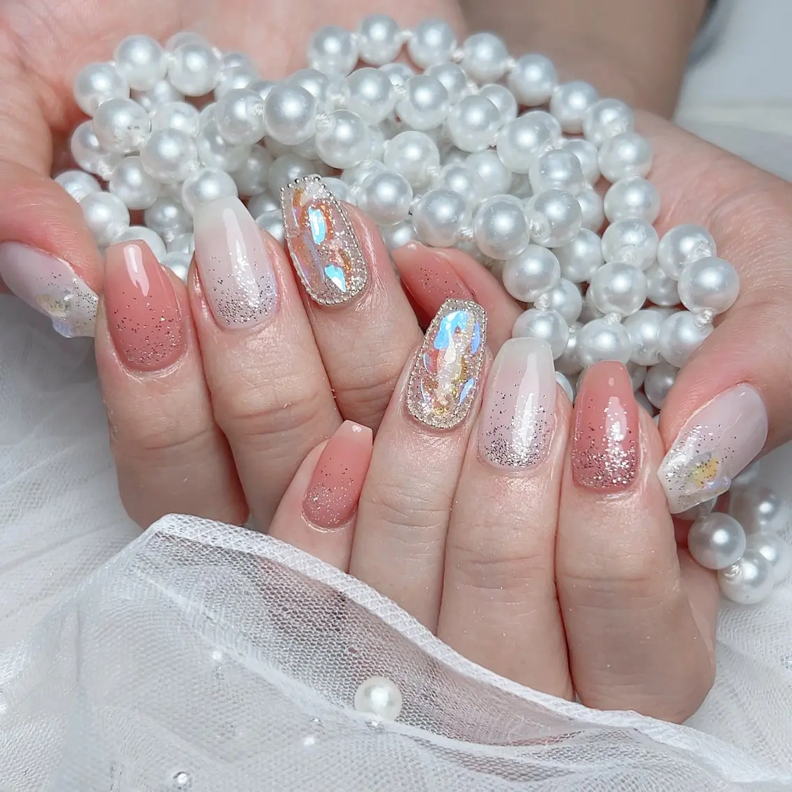 ネイル ハンドネイル M🌷nail 長さだし専門店のネイルデザイン