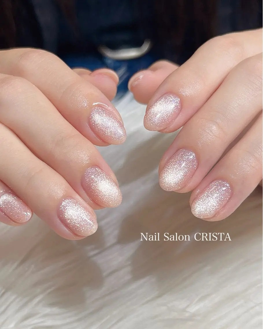 ネイル ピンク ピンクベージュ ハンドネイル CRISTA 🫧ヒナタのネイルデザイン