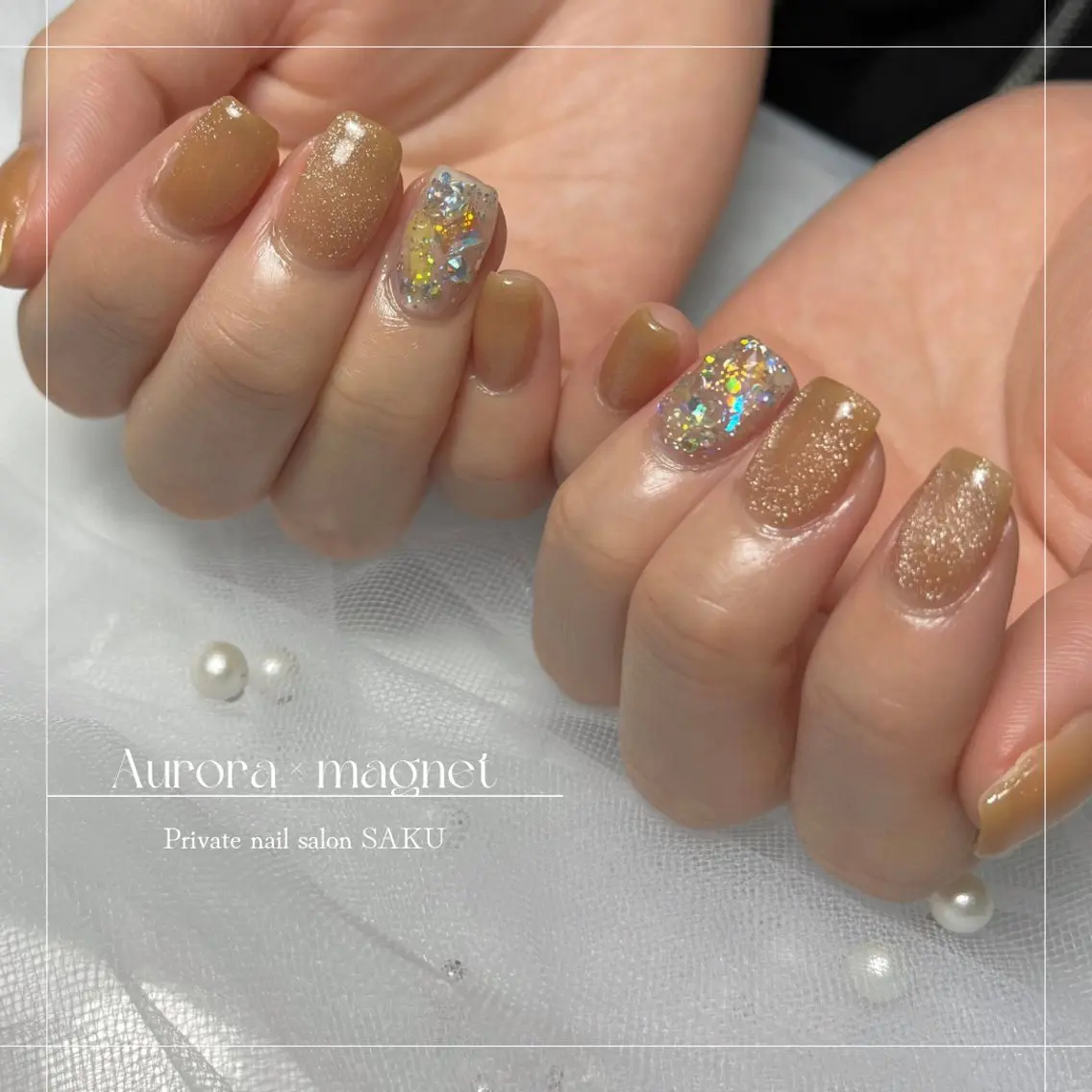 ネイル マグネットネイル SAKU nail 作島茜のネイルデザイン
