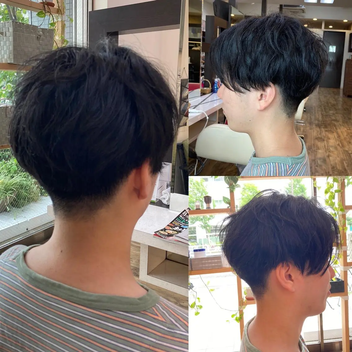ショート メンズ センターパート カット 赤羽、髪質改善サロン 吉野リョウスケのヘアスタイル