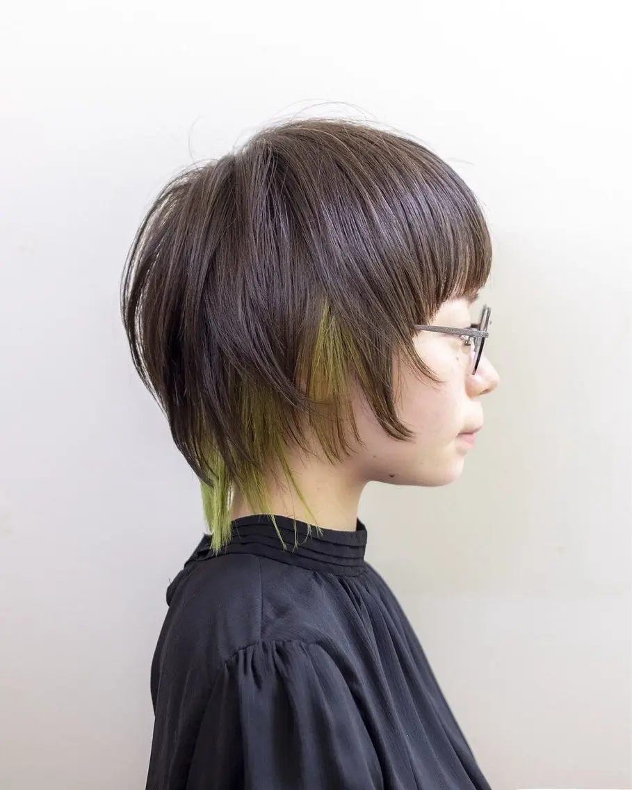 ショート ウルフカット 間瀬玲央 ルプラボウ メンズ／ショートのヘアスタイル