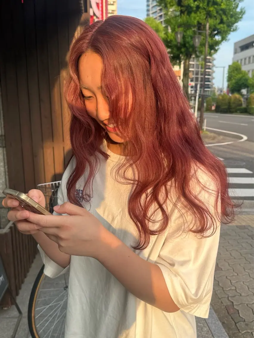 ロング カラー ブリーチ カット ヘアカラー トリートメント レイヤー/高橋 みく /池下/千種のヘアスタイル