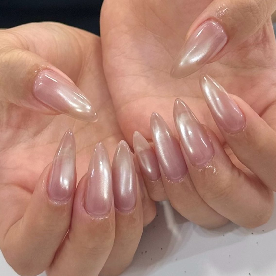 ネイル マグネットネイル マグネットワンカラー ワンカラーネイル ハンドネイル Rani Nailのネイルデザイン