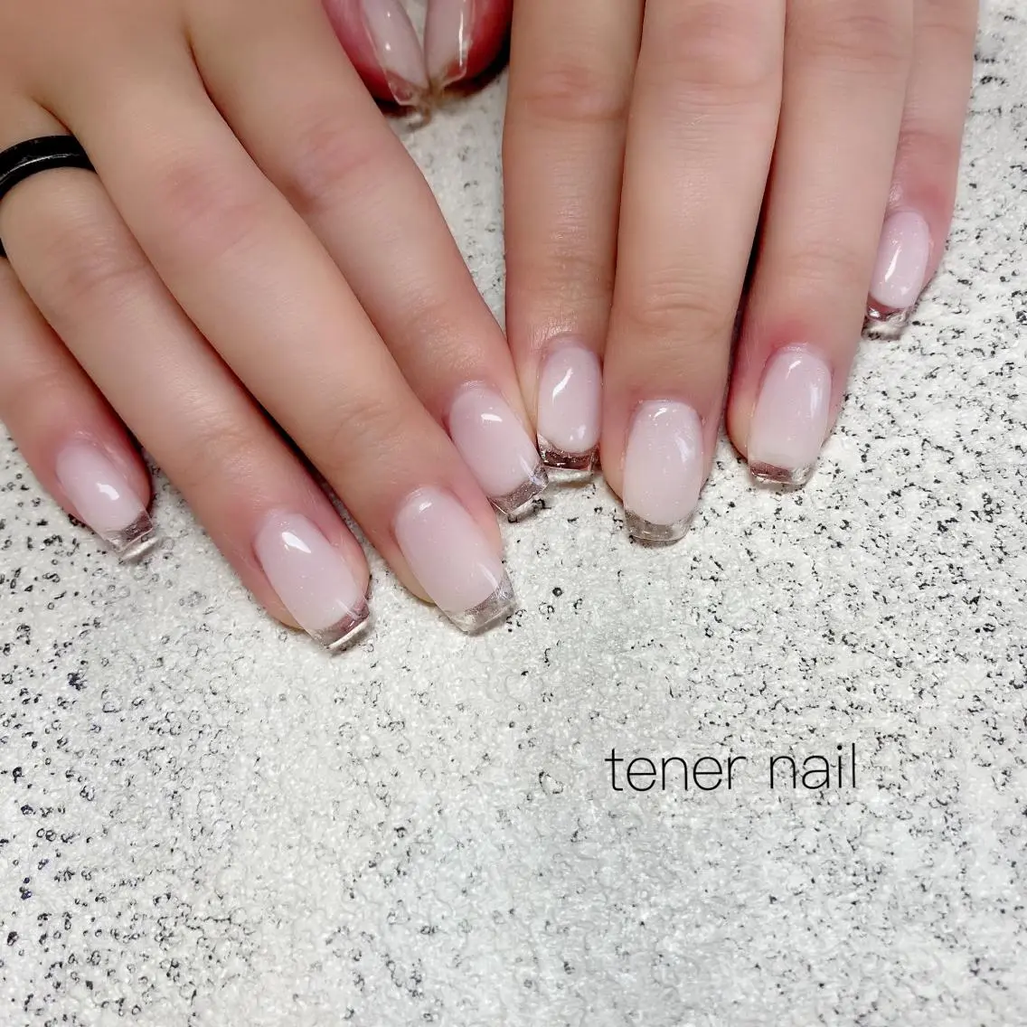 ネイル クリアネイル フレンチネイル テネルネイル tener nailのネイルデザイン