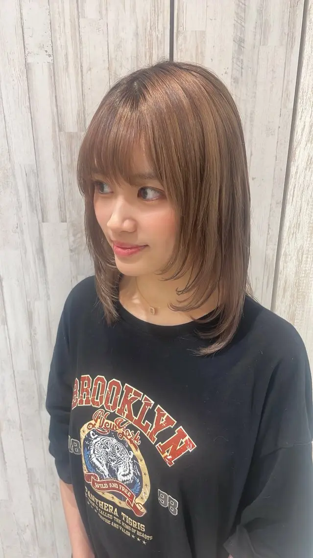 セミロング カラー EARTH 山﨑龍馬のヘアスタイル