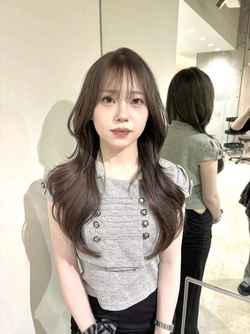 ロング カラー カット ヘアカラー ヘッドスパ 透明感カラー・レイヤ ー🎀amika🎀のヘアスタイル