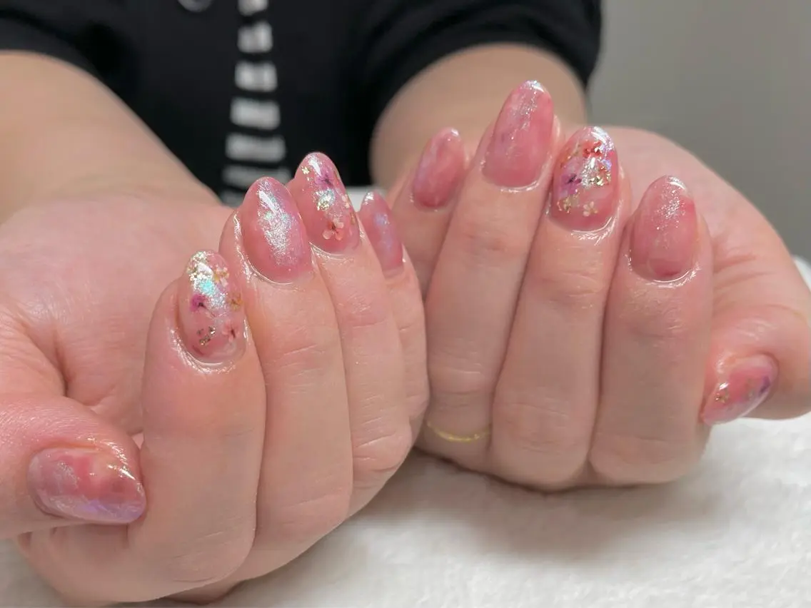ネイル フラワーネイル ニュアンスネイル riri-nail Rie Endoのネイルデザイン