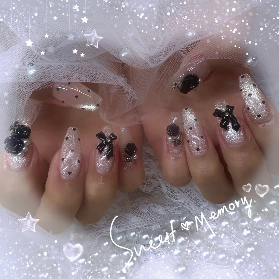 ネイル チークネイル フレンチネイル ガーリー ガラスフレンチ グラデーション ハンドネイル Chill Nailsalonのネイルデザイン