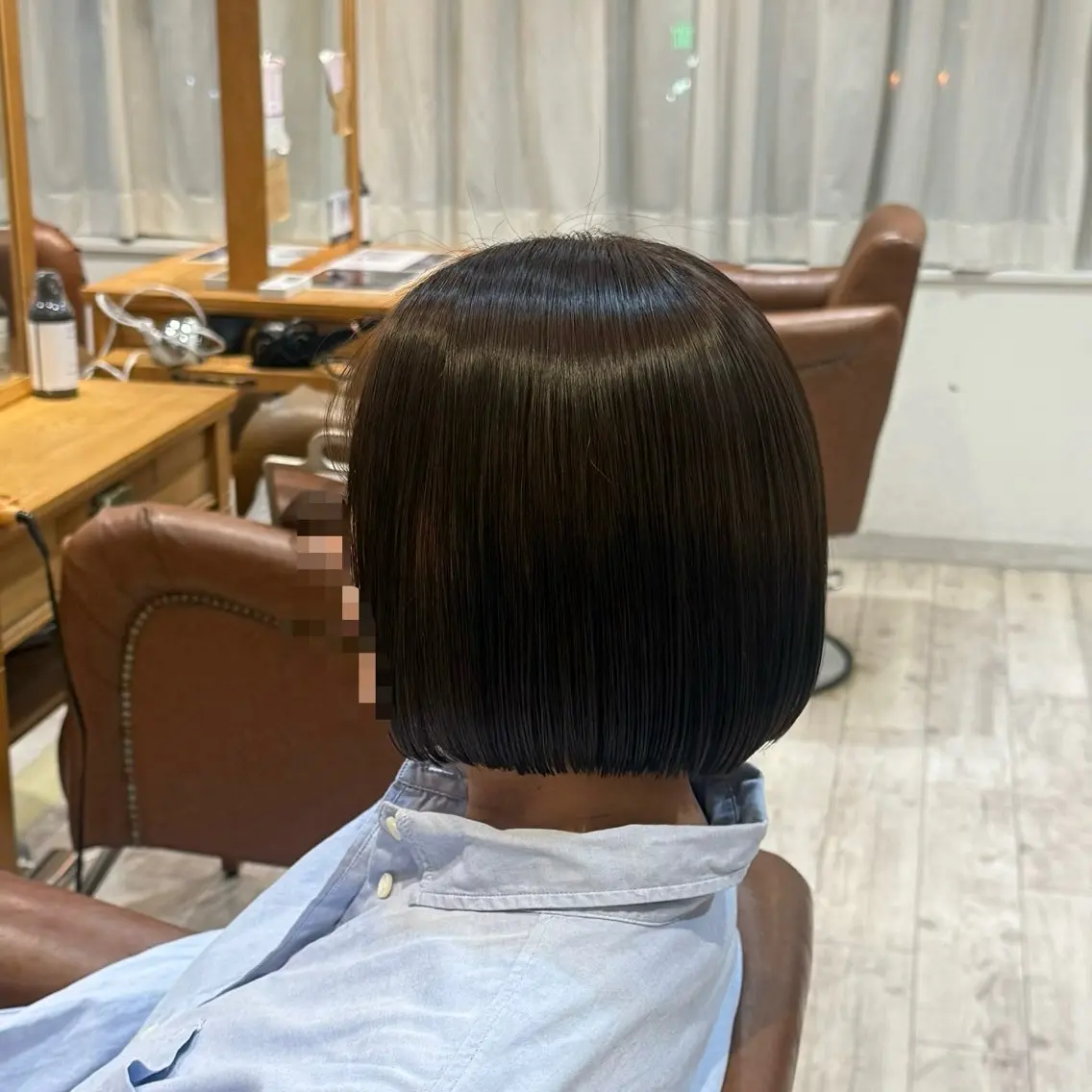 カラー 切りっぱなしボブ ボブ ヘアカラー 加藤 美佳のヘアスタイル