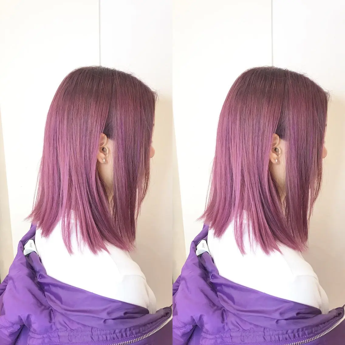 ミディアム カラー ブリーチ ケアブリーチ ラベンダーカラー ラベンダーピンク ピンクカラー カット ヘアカラー トリートメント インナーエクステ渋谷 🦋KAJIのヘアスタイル