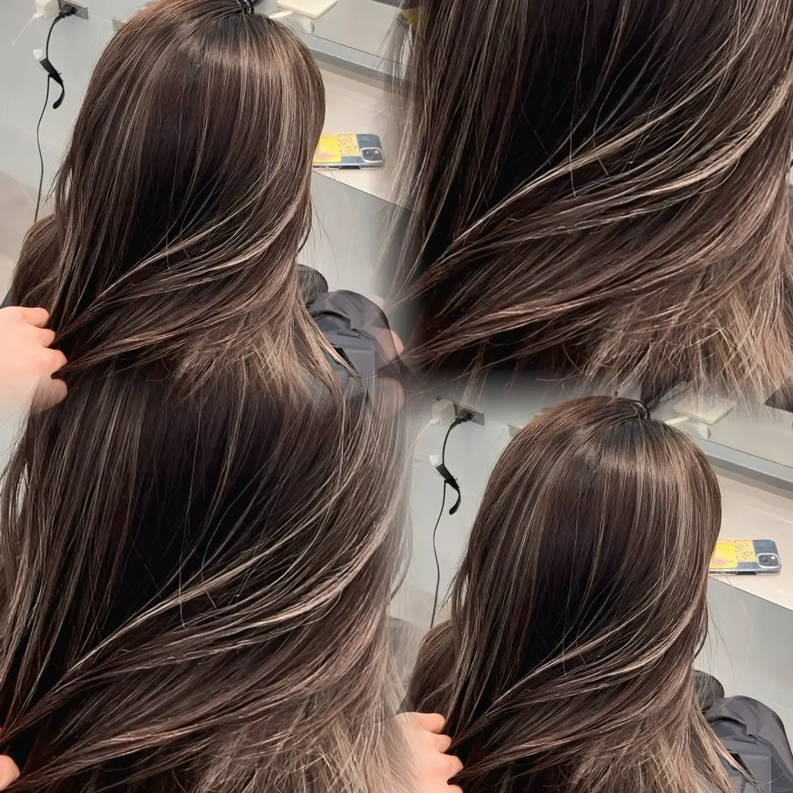 ロング カラー ハイライトカラー ハイライト ✨レイヤーカット 海外ヘア/原宿✨のヘアスタイル