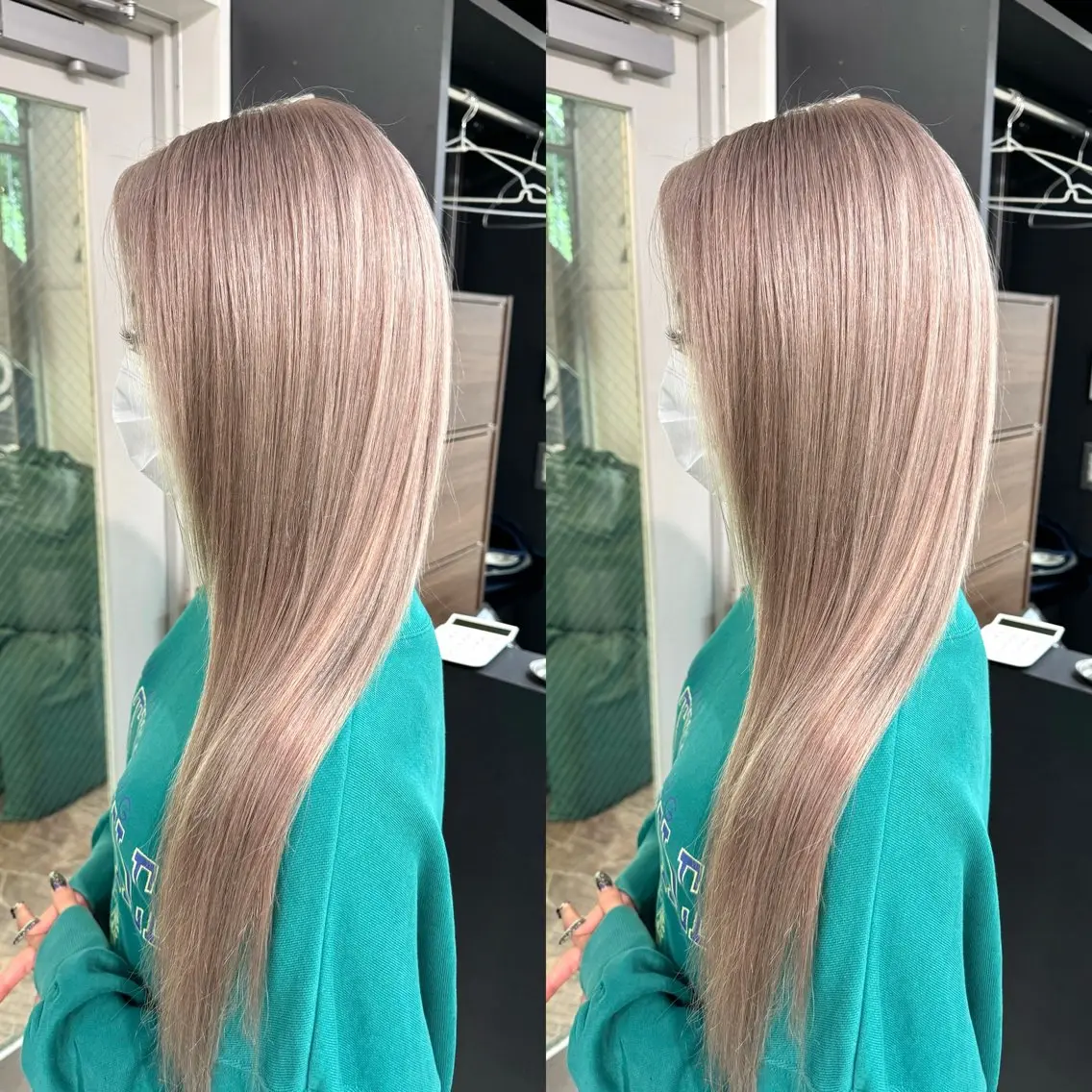 ロング バレイヤージュ ボブ🌈ナツヤのヘアスタイル