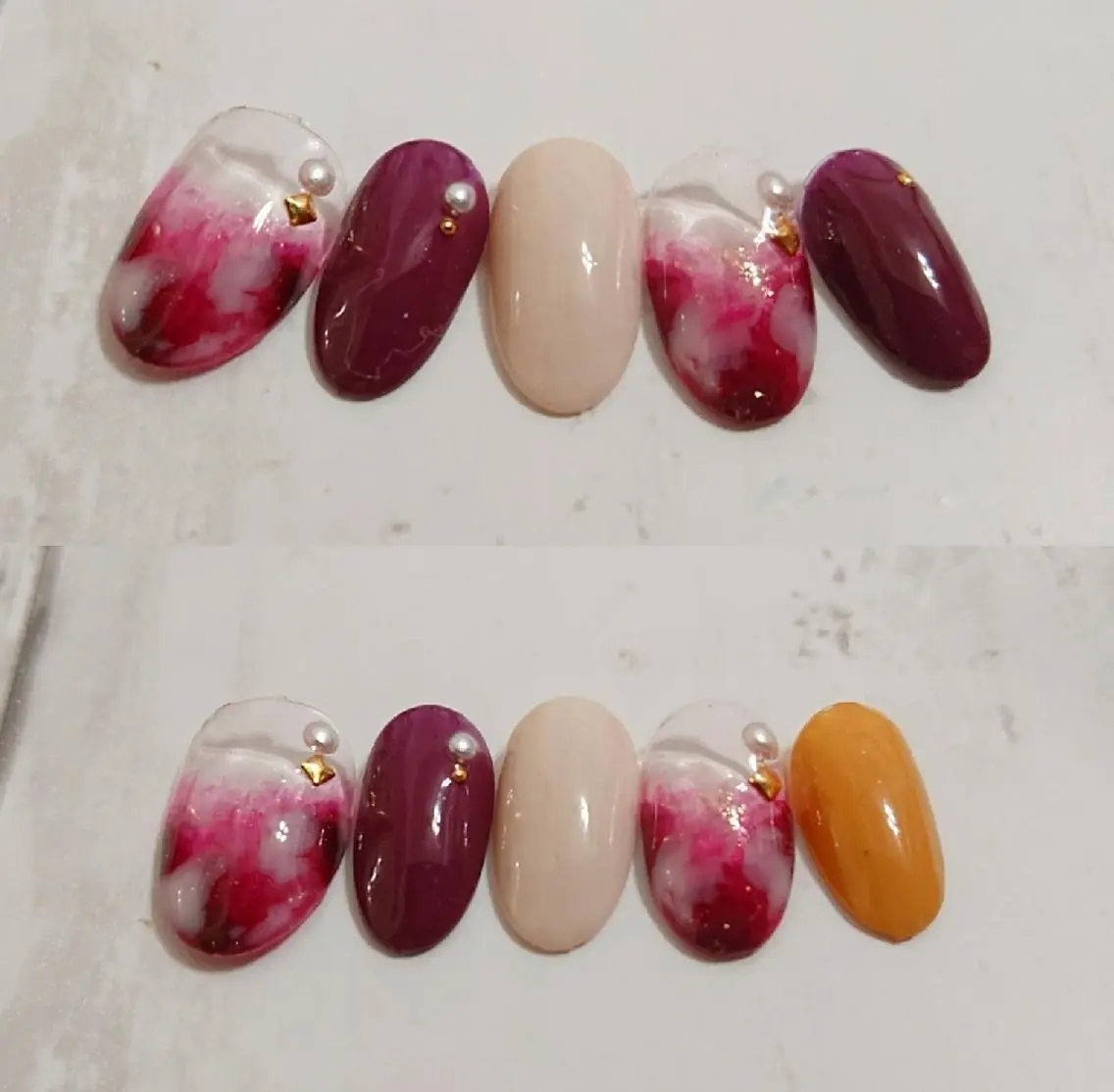 ネイル べっ甲ネイル ニュアンスネイル あんきち    のネイルデザイン