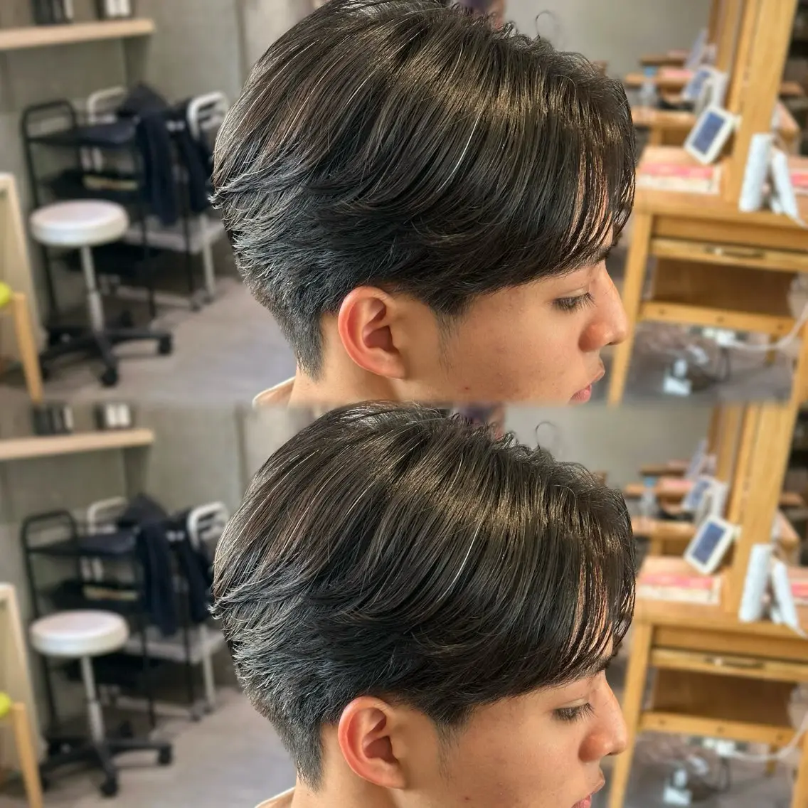 メンズカット➕フェザーパーマの写真