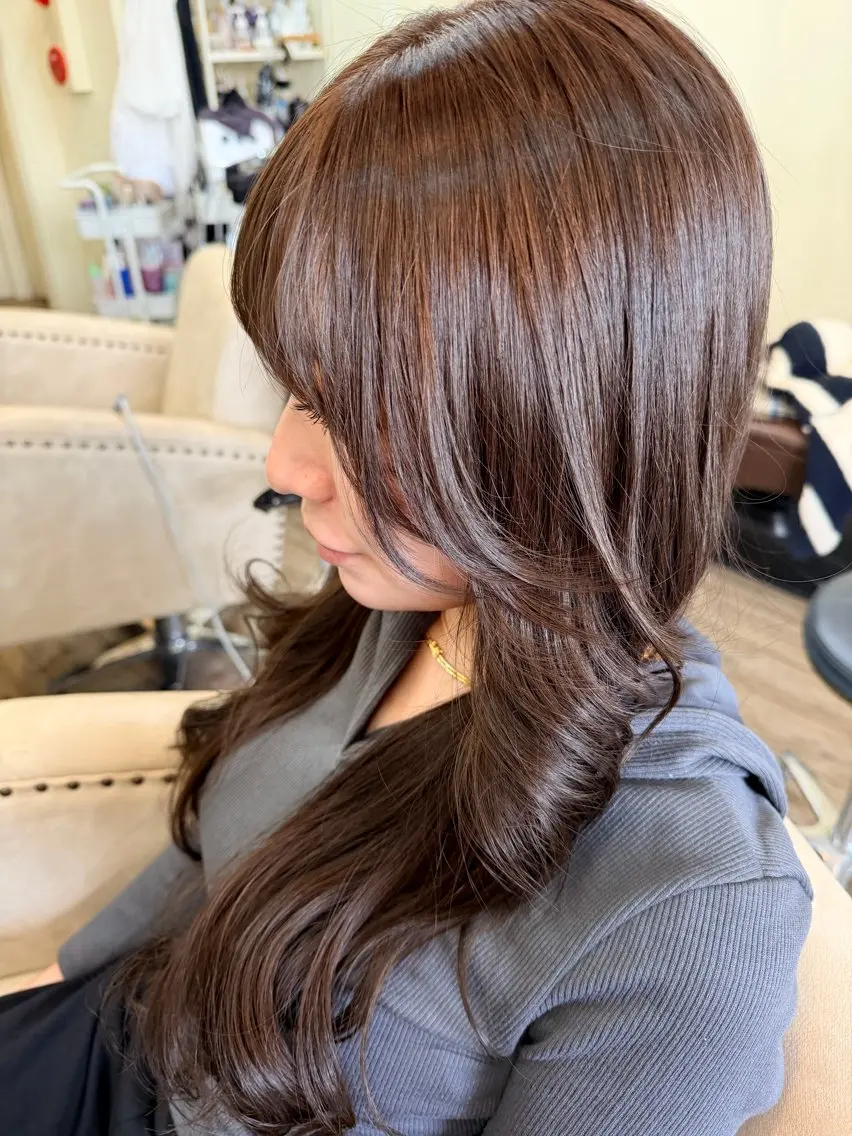 ロング カラー カット ヘアカラー 鶴見 和美のヘアスタイル