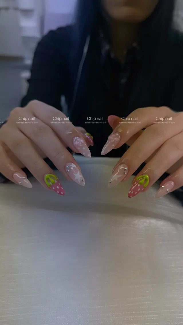 ネイル ロングネイル ハンドネイル chip nail harukaのネイルデザイン
