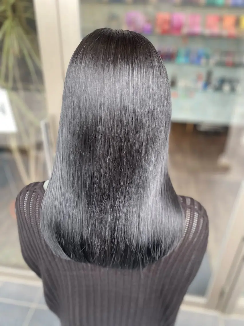 セミロング 髪質改善 縮毛矯正 トリートメント カット ヘアカラー 髪質改善/縮毛/小林 水葵のヘアスタイル