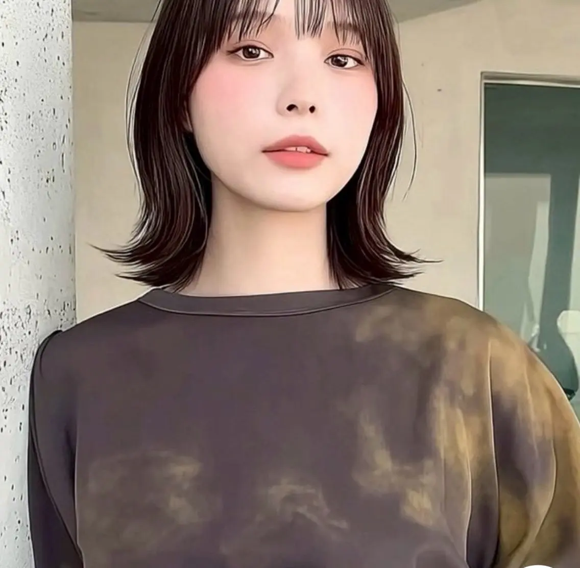 ミディアム カラー ヘアカラー 岡脇 士恩✂️のヘアスタイル
