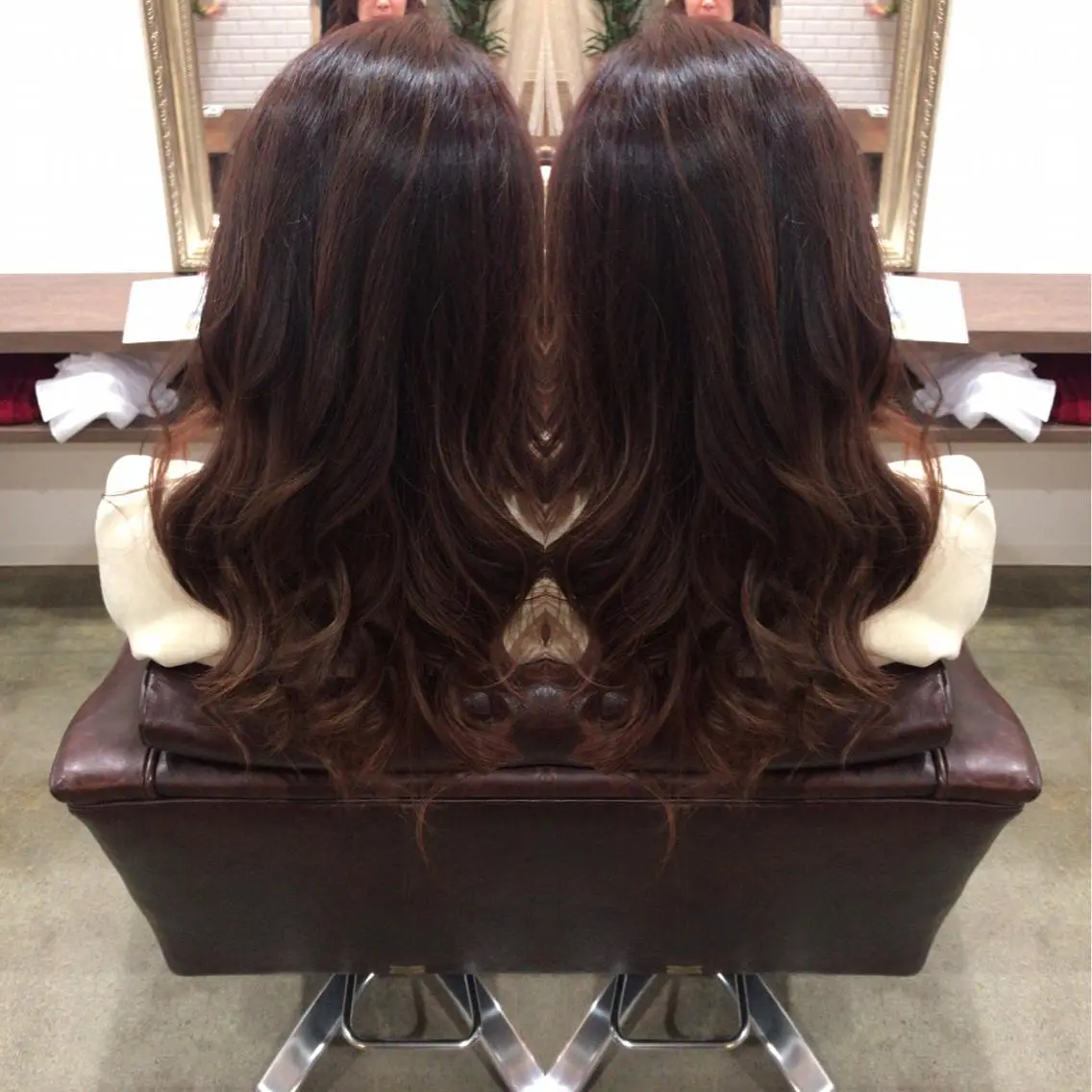 ロング カラー レイヤーカット匠 イソザキノリユキのヘアスタイル