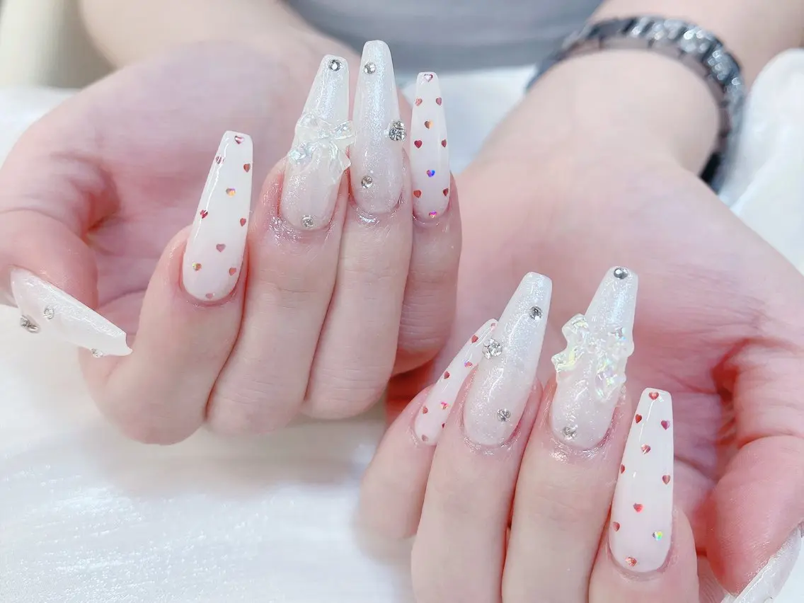 ネイル チークネイル 成人式 フレンチネイル グラデーション 氷ネイル・うるうるネイル ハンドネイル DUO MI nail salonのネイルデザイン