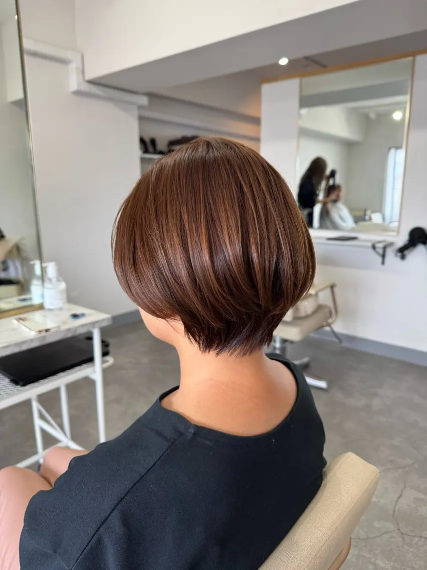 ショート くびれヘア ショートヘア 月館 怜奈のヘアスタイル