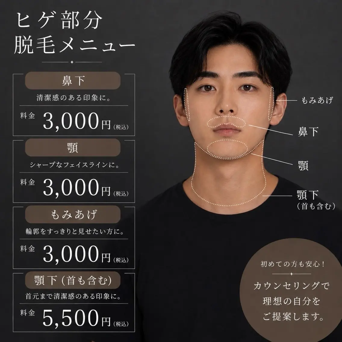 メンズ コスメティック アートのエステ・リラクイメージ